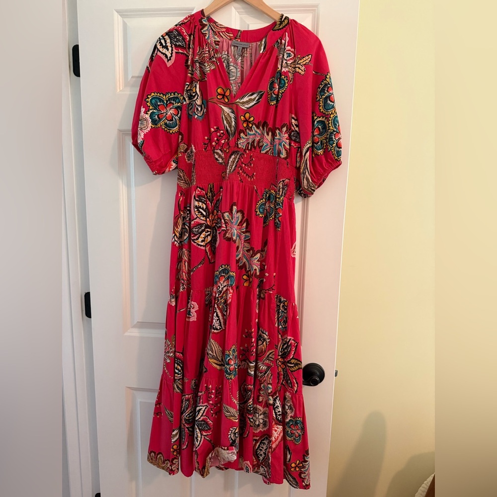 Floral Red Dress